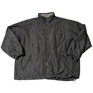 VTG FOOT LOCKER Men Oversized XL (5XL) Charcoal Nylon Fleece Lined Windbreaker